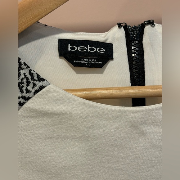 Bebe black jacquard sheath corset midi dress Large - Picture 3 of 5